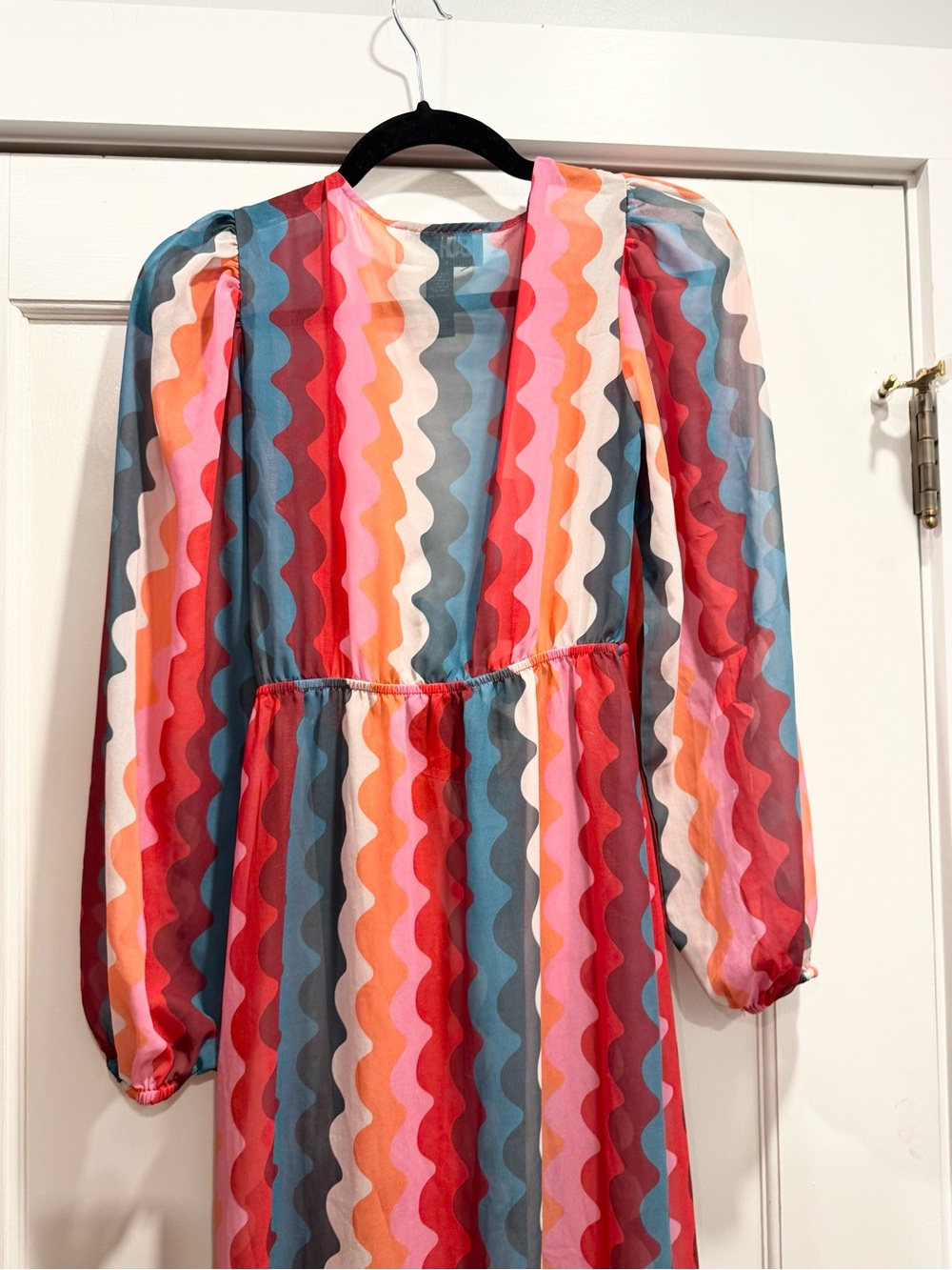Beach Riot Shiloh Swim Cover Up Sheer Maxi Dress Rainbow Pool Vacation Resort - Picture 13 of 13